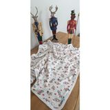 Özgürce Yumuşak Pamuklu Çift Katlı Bebek Battaniyesi 80X90, Rahat ve Şık Kullanım - Ahşap - Beyaz - Seçenek 1