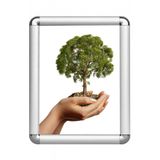 ÖzgürceSeç A4 (21x30) Alüminyum Açılır Kapanır Rondo Çerçeve 25mm - Eko