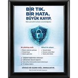 ÖzgürceSeç A4 (21X30) Alüminyum Açılır Kapanır Siyah Çerçeve 25MM - Eko