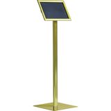ÖzgürceSeç A4 Gold Ayaklı Alüminyum Sac Taban Menü Bilgilendirme Panosu - Gönye Köşe - A4 (21x30)