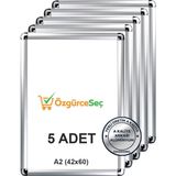 ÖzgürceSeç Alüminyum Açılır Kapanır Rondo Çerçeve - A2 (42x60) - 5 Adet