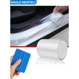 Özgürceseç Araç Kapı Eşik Kaput Çizik Önleyici Şeffaf Koruma Folyosu - Ragle Hediyeli - 10 cm x 10 mt