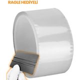 Özgürceseç Araç Kapı Eşik Kaput Çizik Önleyici Şeffaf Koruma Folyosu - Ragle Hediyeli - 3 cm x 5 mt