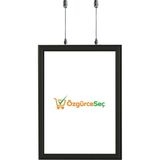 ÖzgürceSeç Çift Taraflı Tavan Askılı Poster Alüminyum Çerçeve 25MM - Siyah - B2 (50X70)