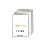 ÖzgürceSeç Gri Alüminyum Çerçeve Açılır Kapanır Gönye Köşe 25MM - 5 Adet - A4 (21x30)