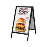 ÖzgürceSeç Kaldırım Reklam Panosu Ayaklı Poster Pano Çift Taraflı A Pano - Siyah - B1 (70x100)