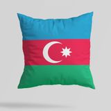 Özgüvenal Azerbaycan Bayrağı Baskılı Yastık - 1 - Renkli
