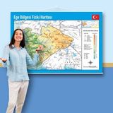 Özgüvenal Ege Bölgesi Fiziki Haritası 70X105