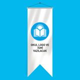 Özgüvenal Okul Logo Basklı Kırlangıç Flama 70x200 cm