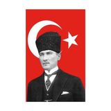 Özgüvenal Saten Atatürk Bayrağı 50 x 75 cm