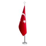 Özgüvenal Türk Makam Bayrağı Telalı + Krom Direk (Simsiz)