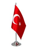 Özgüvenal Türk Masa Bayrağı Direkli 15X22,5 cm