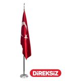 Özgüvenal Türk Saten Makam Bayrağı Telasız Simsiz