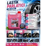 Ozi Oto Lastik, Torpido, Plastik ve Panjur Aksamlar Için 1/3 Kontsantre ve Anti Statik Parlatıcı, 6 kg