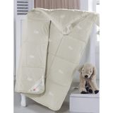 OZINCI %100 Saf Yün Dolgulu Beşik/Yeni Yürümeye Başlayan/Bebek Yorganı, %100 Saten Pamuklu, Doğal Beyaz, Woolmark Sertifikalı