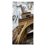 OZINCI 3D Baskı Paris Eyfel Kulesi Temalı Plaj Havlusu, Hem Yetişkinler hem de Çocuklar için Plaj ve Yüzme Havuzu için Mükemmel, Türk Pamuklu Havlu, Büyük Boy Süper Yumuşak Emici Büyük Havlular