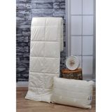 OZINCI Her Mevsim için %100 Yün Dolgulu Yorgan ve Yastık Seti, %100 Pamuk Kuş Tüyü Alternatif Yorgan ve Yastık Kaplı, Yorgan Eki, Kırık Beyaz, Woolmark Sertifikalı (Tam/Kraliçe)