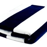 OZINCI Plaj Büyük Havlu Havuz Plaj Kabana Çizgili Tek Taraflı Havlu ve Tek Taraflı Kadife 81,28 cm x 177,8 cm Mavi Beyaz (1 Adet)