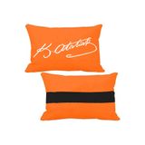 Oziron Fiat Panda Oto Koltuk Boyun Yastigi 2 Adet Ataturk Imza Logolu Turuncu Ortopedik Yastik