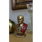 Ozk Atelier Dekoratif Atatürk Büstü Gold-Eskitme