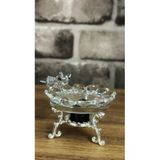 Ozk Atelier Dekoratif Kristal Cam Şeffaf Sunumluk Gümüş