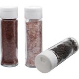 Ozka Concept 3lü Lina Tuzluk Biberlik Ayaralanabilir Kapaklı Cam Tuzluk Beyaz - 001 - Beyaz - 0,5 ml