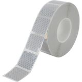 Ozka Concept 5 Metre Tüvtürk Beyaz Parçalı Reflektörlü Reflektif Fosforlu Şerit Bant Kesikli Ikaz Bandı - Acı Kahverengi