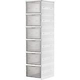 Ozka Concept 6 Katlı Katlanabilir Organizer, Çok Amaçlı Ayakkabılık, Taşınabilir Portatif, 25.5 x 34.5 x 105 cm - 000-Siyah - 1 Adet - 25,5 x 34,5 x 105 cm