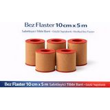 Ozka Concept Bez Flaster 10 cm x 5 M Sabitleyici Bant Kahverengi Bez Flaster Güçlü Yapışkanlı 5 Adet