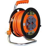 Ozka Concept Bylion 20 Metre 3x1.5 mm Seyyar Makaralı Uzatma Kablosu Kapaklı Termal Sigortalı Cca - Ahşap