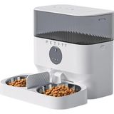 Ozka Concept Catmax 5l Kameralı Çift Kase Akıllı Otomatik Mama Kabı Besleme Ünitesi (S - 001-Beyaz