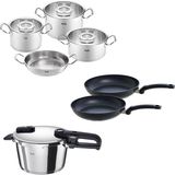 Ozka Concept Fissler Vitaquick Edition 4,5 Litre Düdüklü Tencere + Profi Tencere Tava Set - 00 Beyaz