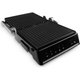 Ozka Concept Homend Grilliant 1341H Inox Gövdeli, Döküm Plakalı, 5 Programlı, LED Ekranlı Grill Tost Makinesi - 00-Siyah - Beyaz