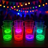 Ozka Concept Karanlıkta Yanan Gece Işığı Mega Glow Bardaklar 8 Adet 8.5 x 10.5 cm - 1 Ay