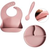 Ozka Concept Meleni Baby 3'lü Beslenme Seti - Mama Önlüğü Vakum Tabanlı Tabak Kaşıyıcılı Kaş