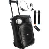Ozka Concept MXR-1100HX Taşınabilir Seyyar Portatif 3 Mikrofonlu Işıklı Ses Sistemi Hoparlör (1100 Watt) - Ahşap