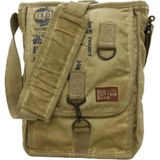 Ozka Concept Old Cotton Cargo 8184 Salaş Kanvas Omuz Postacı Okul Seyahat Günlük Pamuklu Çanta (A - 0-Bordo