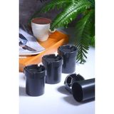 Ozka Concept Porselen Diyarı Plastik 4 Adet Koku Yapmaz Çakmaklık Hazneli Siyah Küllük Kül Tablası Kül Tabağı Si - 0 - Siyah