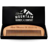 Ozka Concept Rocky Mountain Barber Company Saç Tarağı - Ahşap Anti-Statik Takılmayan El Yapımı Fırça, Sakal, - 0 - Siyah