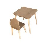 Özka Hobi Ahşap Ahşap Ham Mdf 18 Mm Aktivite Ve Etkinlik Çocuk Masa Sandalye Takımı- Çm05