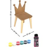 Özka Hobi Ahşap Ahşap Ham Mdf 18 Mm Aktivite Ve Etkinlik Çocuk Sandalyesi- Çs01