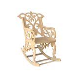 Özka Hobi Ahşap Ahşap Ham Mdf Dekoratif Büyük Boy Sallanan Sandalye - 102x67x109