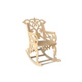 Özka Hobi Ahşap Ahşap Ham Mdf Dekoratif Orta Boy Sallanan Sandalye - 85x53x85