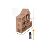Özka Hobi Ahşap ÖZKA HOBBY TOYS BÜYÜK BOY BARBİE EVİ 1 ADET BOYA VE FIRÇA HEDİYELİ