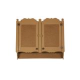 ÖZKA HOME Ahşap Mdf Boyanabilir Dekoratif 2 Kapaklı Terek Baharatlık