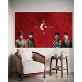 Özkacar Group Ittihat ve Terakki Kanvas Tablo Ev Dekarasyon Hediyelik Duvar Süsü - Altın - 120 x 80