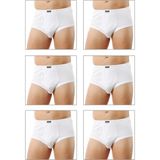 Özkan 0117 6'lı Paket Erkek Ribana Torbalı Esnek Yumuşak Rahat Slip Külot - 3XL - Beyaz