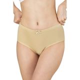 Özkan 0305 Kadın Ribana Esnek Pamuklu Yüksek Bel Bato Külot - Ten - 2XL