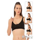 Özkan 0564 3'lü Paket Kadın Pamuklu Ribana Boş Kap Desteksiz Telsiz Balensiz Kalın Askılı Yarım Atlet Sütyen
