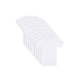 Özkan 0706 10'lu Paket Erkek Çocuk%100 Pamuklu Ribana Fanila Esnek Rahat Yarım Kol Kapalı Yaka T-shirt BEYAZ
